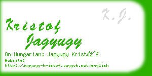 kristof jagyugy business card